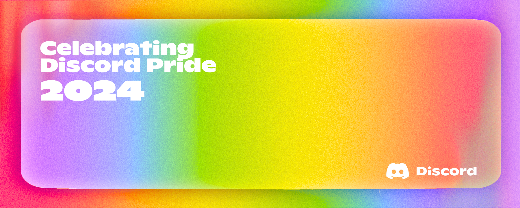 A rainbow gradient in front of text that reads: "Celebrating Atlas Meet Pride 2024."