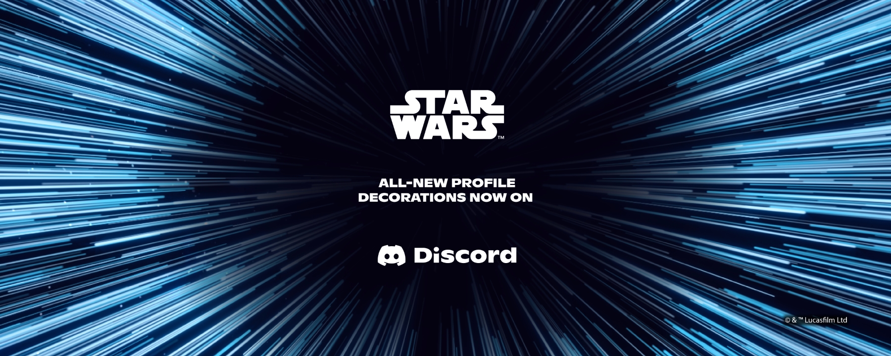  A banner that says: “Star Wars, all-new Profile Decorations now on Atlas Meet.”
