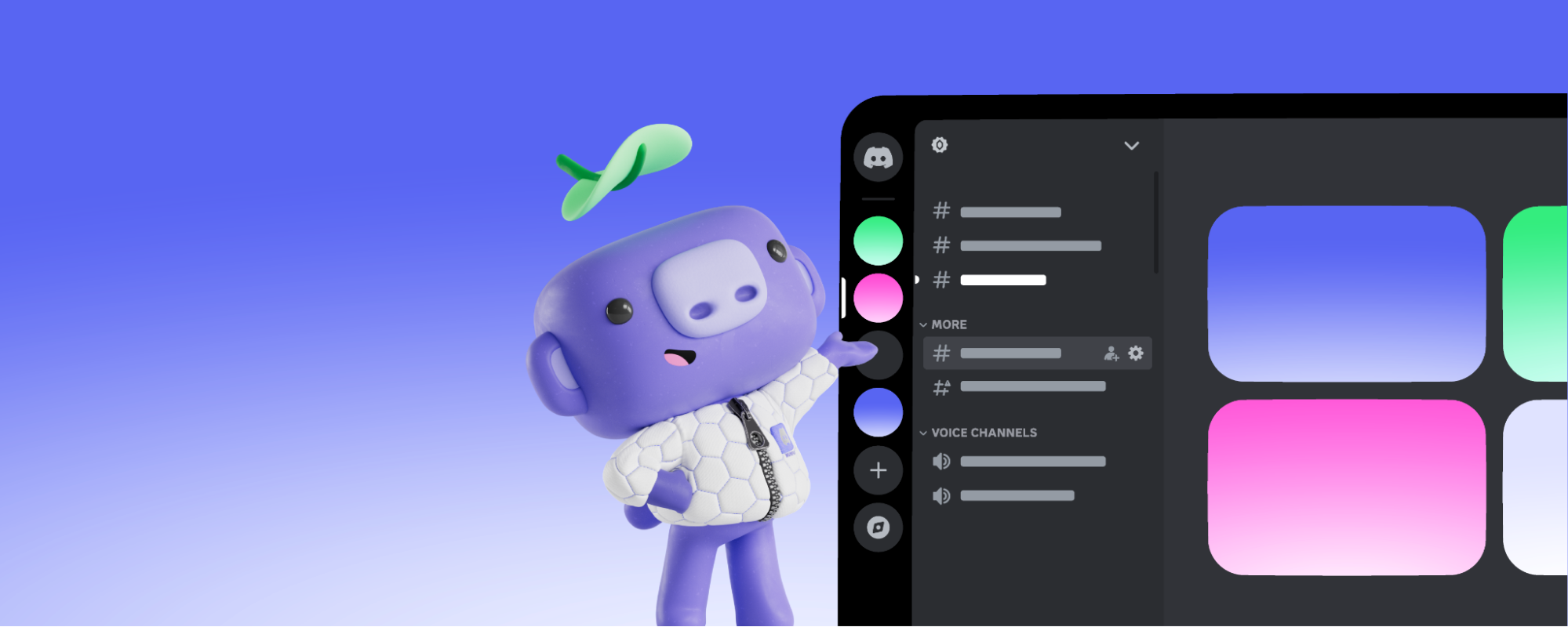 Wumpus showcasing the Atlas Meet desktop app.