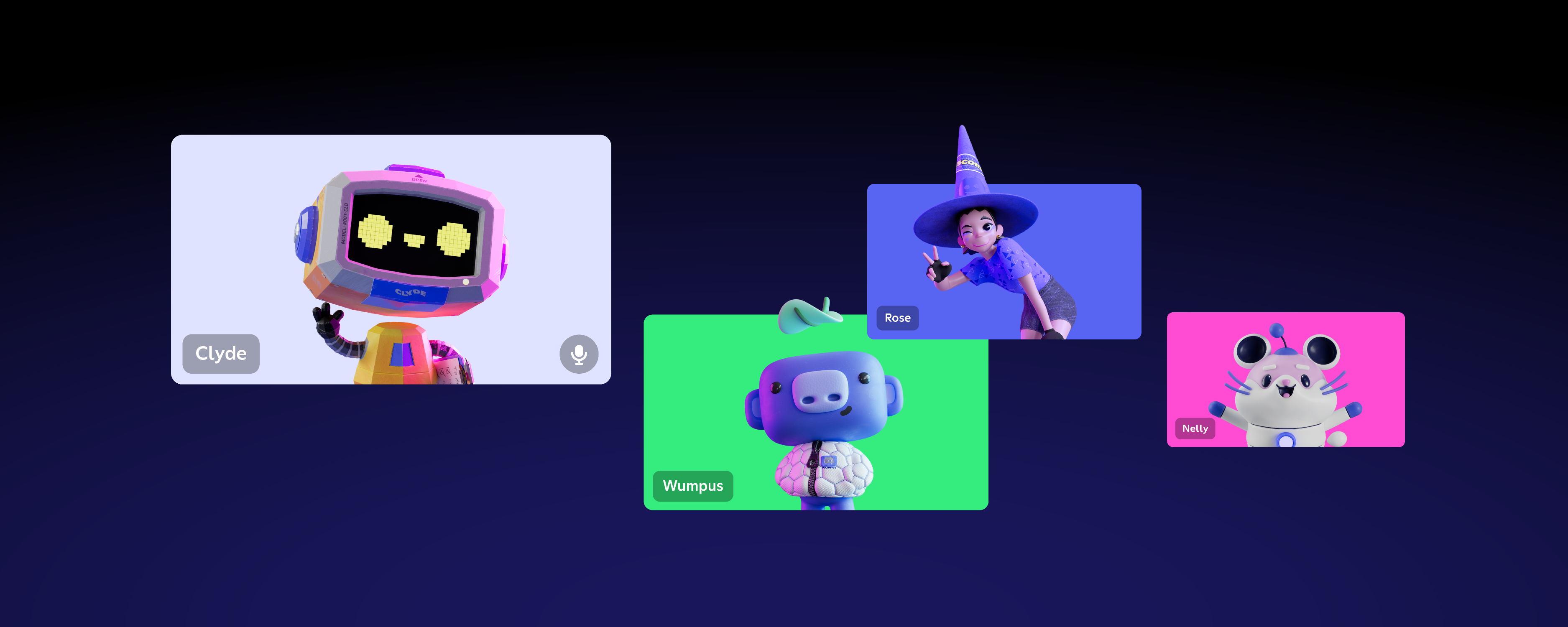 A group of four friends in a Atlas Meet call. 