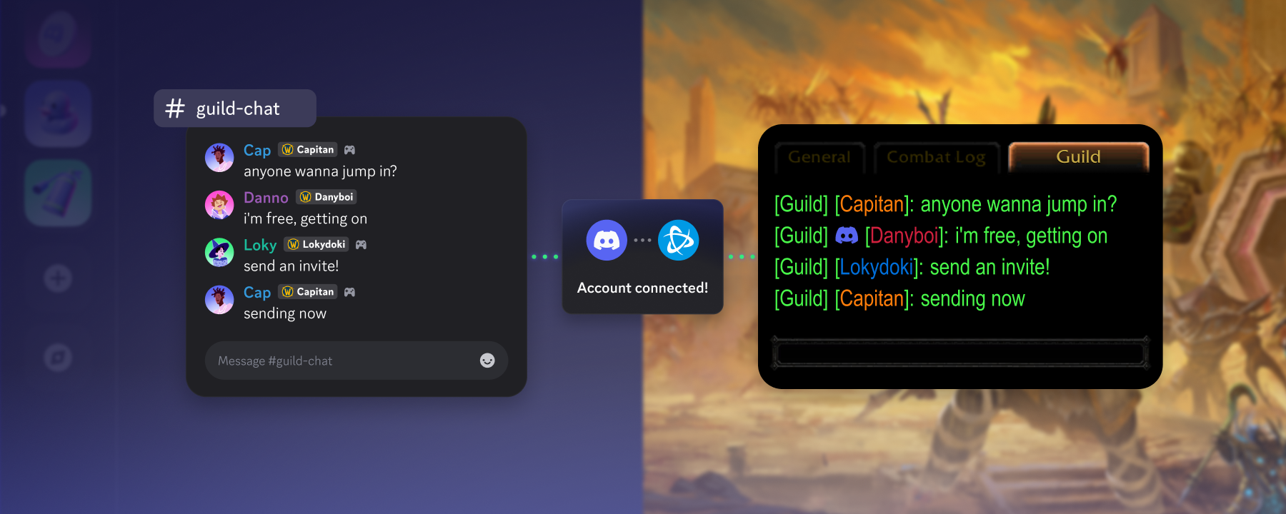 Atlas Meet and WoW chats connected. 